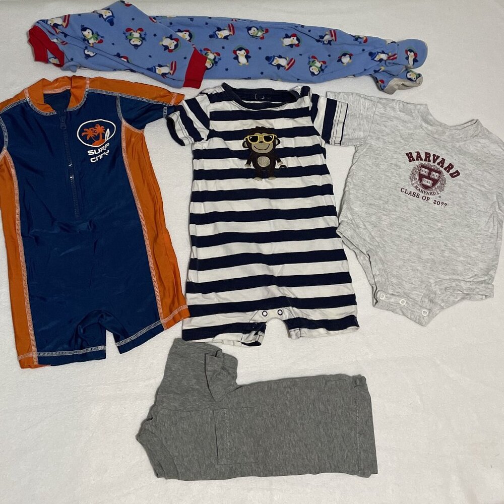 Baby Clothes Lot of 5, 18 mos Carters, Kiddy Kats, 1989 Place, & Koala Kids Swim